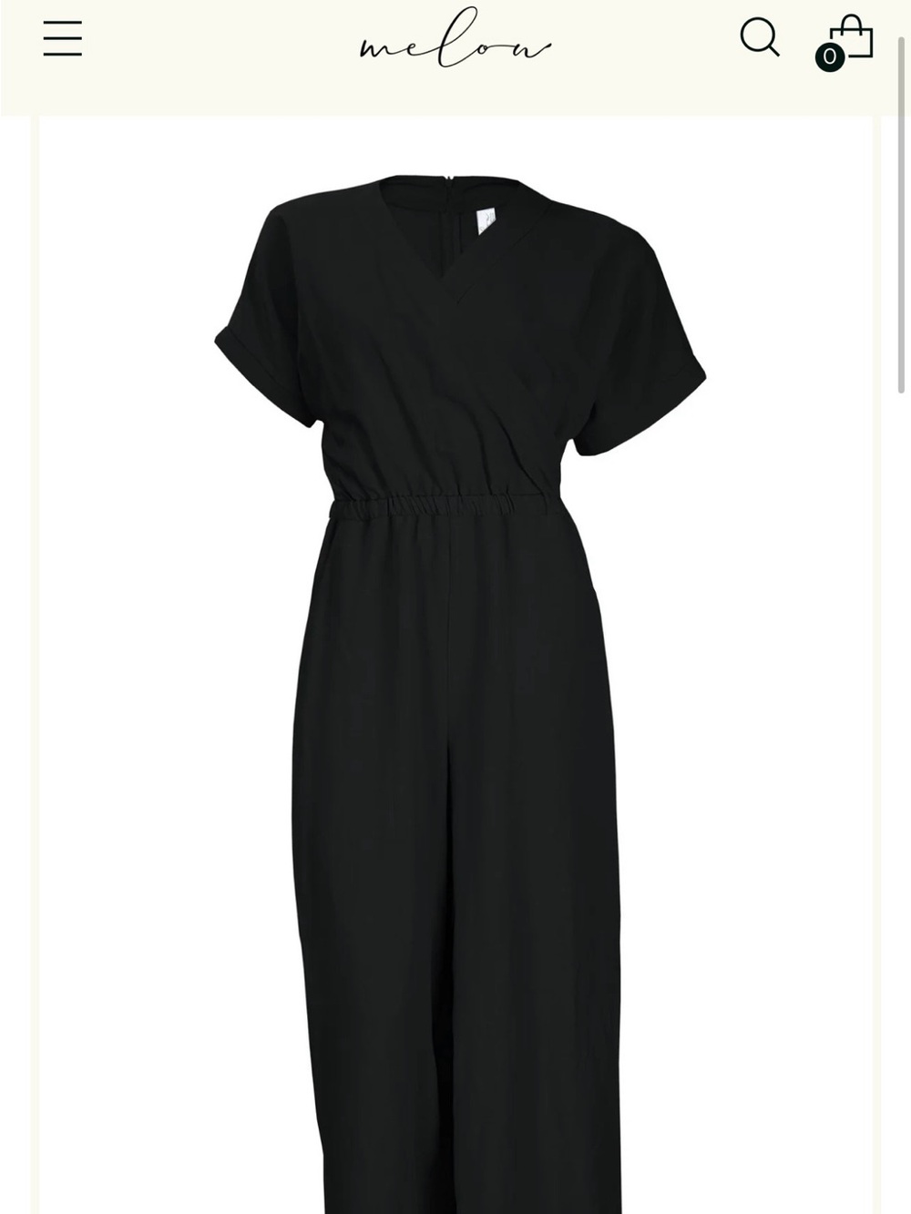 NWOT Melow Black Wrap-Front Women’s Jumpsuit